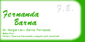 fernanda barna business card